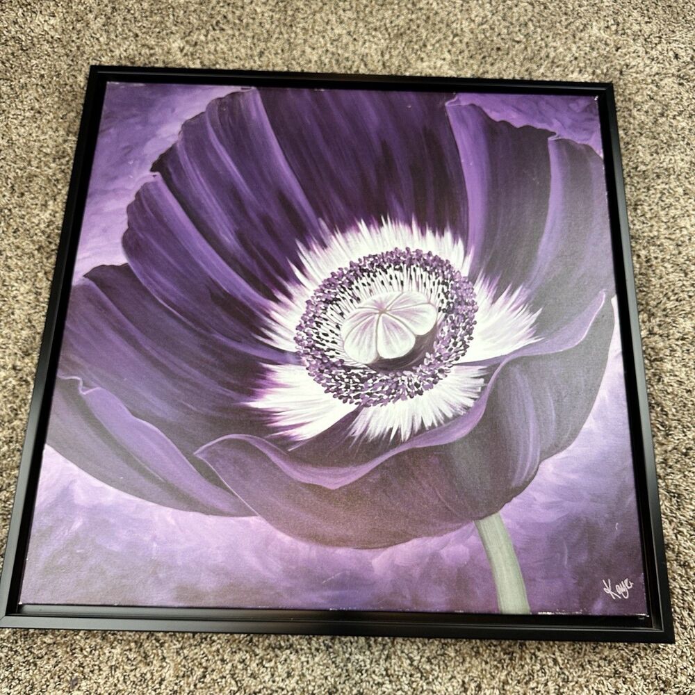 Purple passion II by Kaye Floral Art Print 25.5"x25.5"